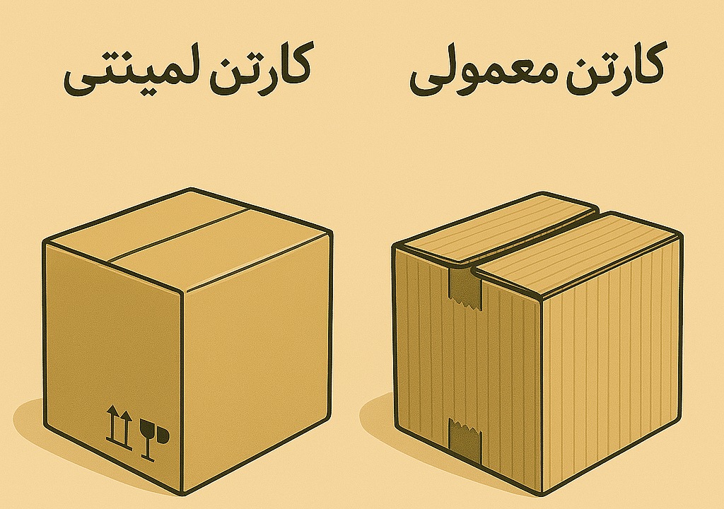 تفاوت کارتن لمینتی و کارتن معمولی
